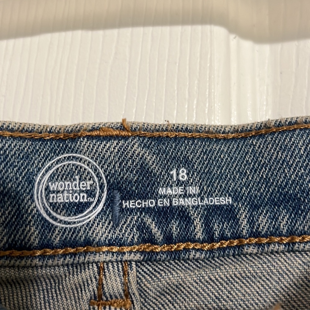 Boys Wonder Nation “Skate Fit” Blue Jeans Size 18 - Picture 9 of 12